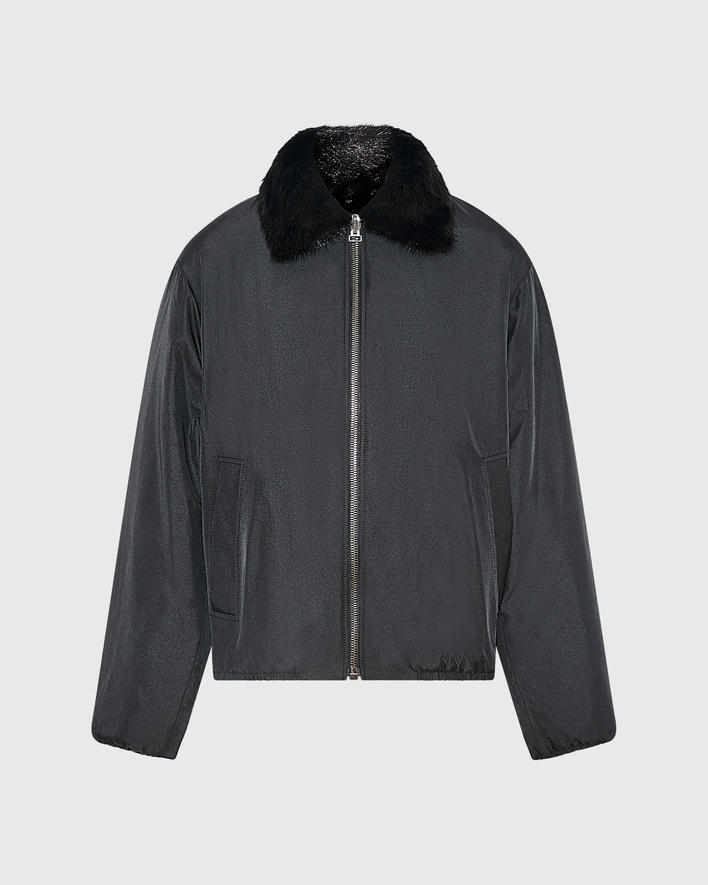 Veste bomber en tissu technique déperlant réversible avec fourrure de vison- Yves Salomon - Nouvelle collection Automne Hiver