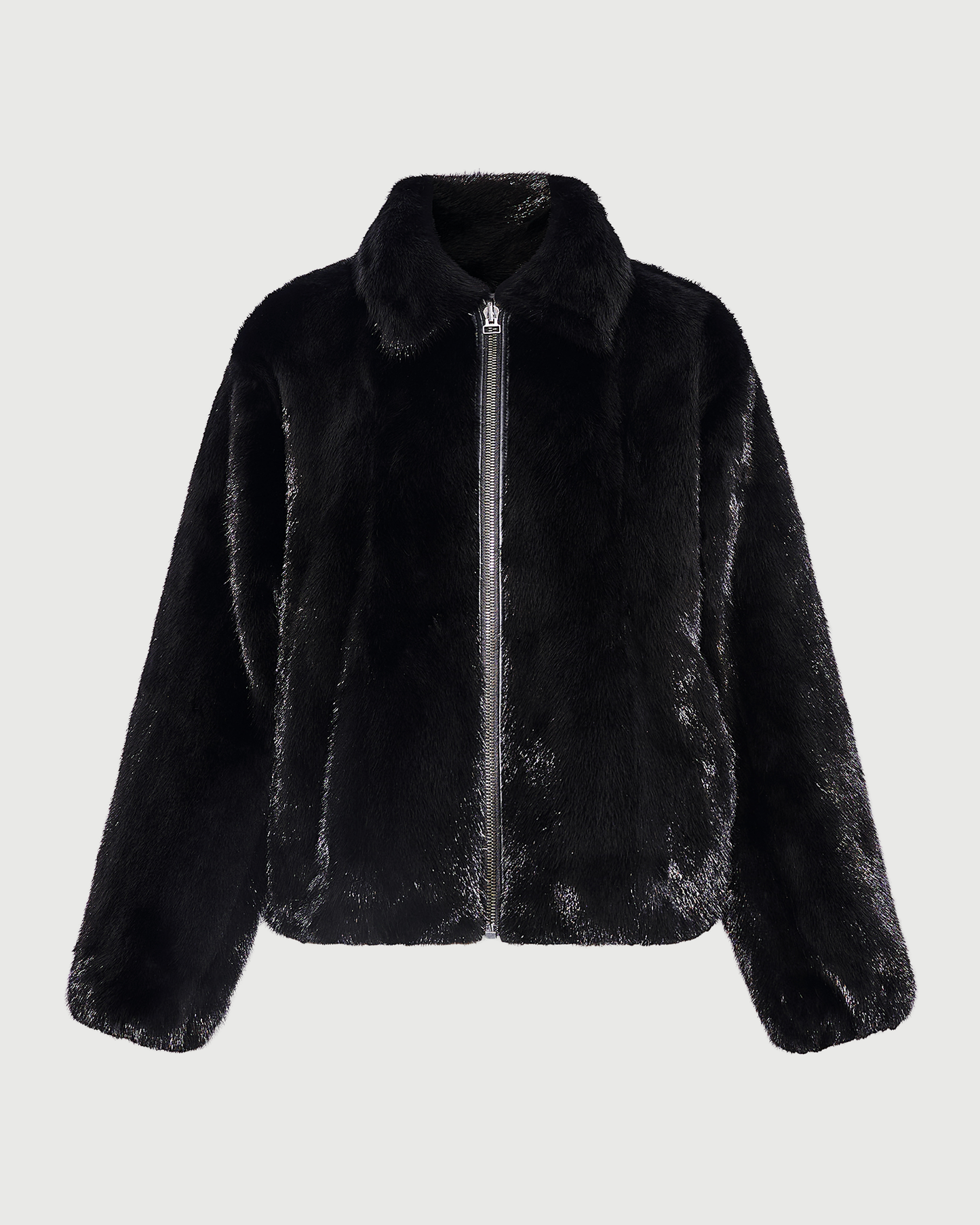 Veste bomber en tissu technique déperlant réversible avec fourrure de vison- Yves Salomon - Nouvelle collection Automne Hiver
