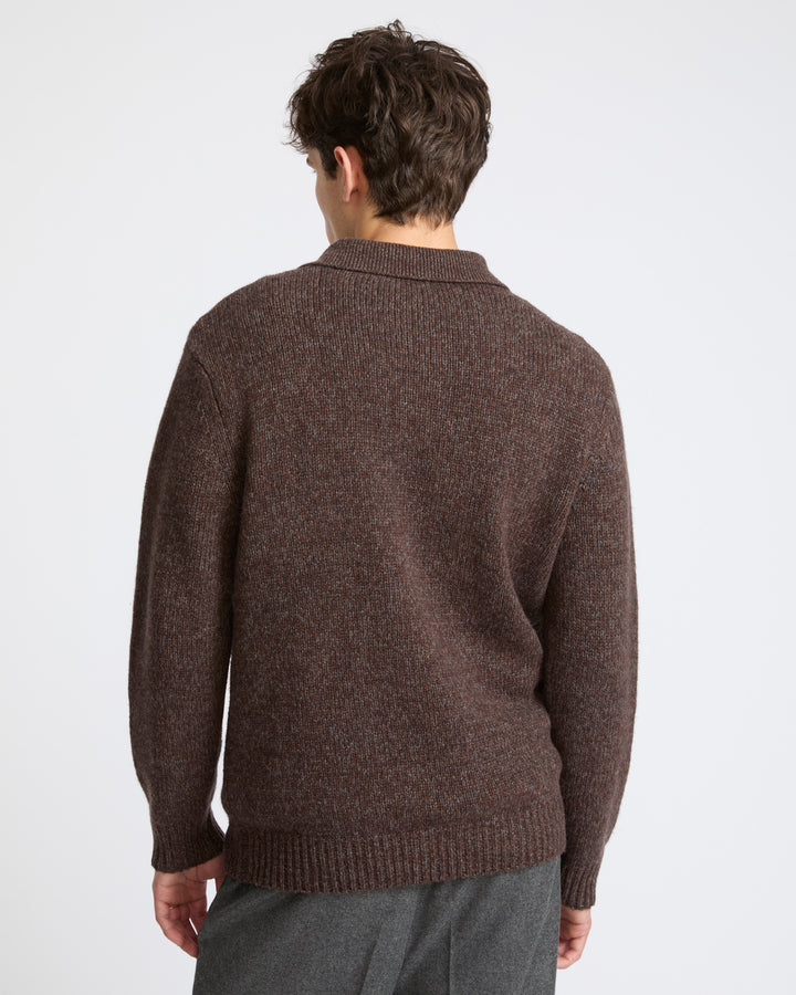 Pull polo en maille épaisse 100% cachemire- Yves Salomon - Nouvelle collection Automne Hiver