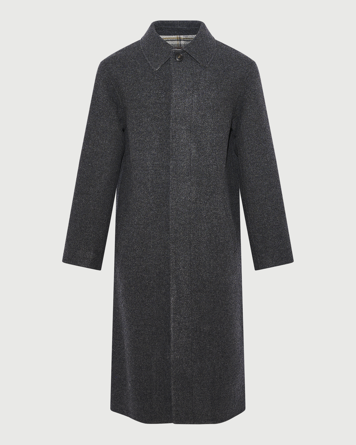 Manteau en lainage double face avec intérieur à carreaux- Yves Salomon - Nouvelle collection Automne Hiver