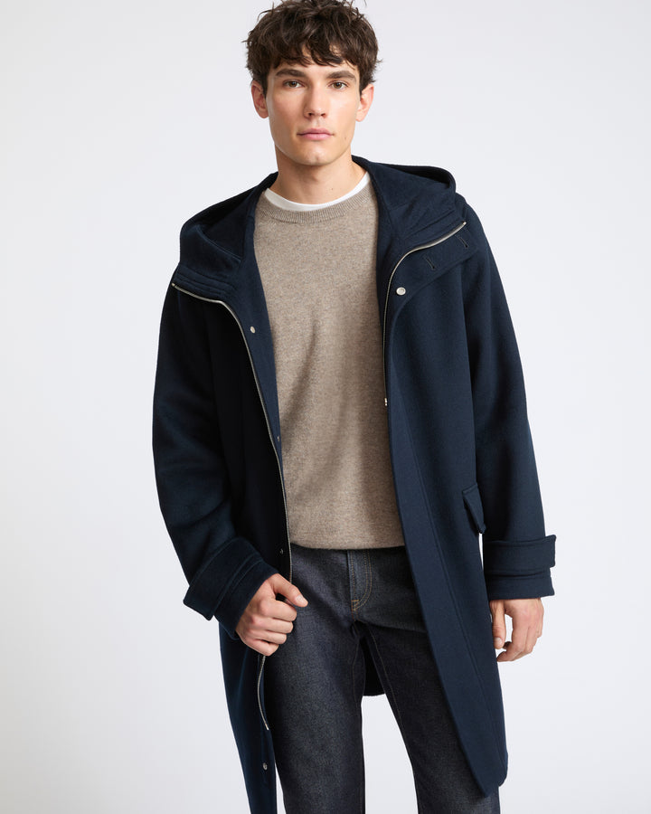Manteau à capuche en cachemire double face- Yves Salomon - Nouvelle collection Automne Hiver
