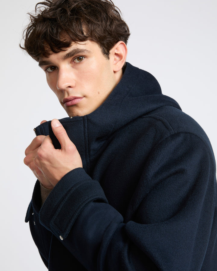 Manteau à capuche en cachemire double face- Yves Salomon - Nouvelle collection Automne Hiver