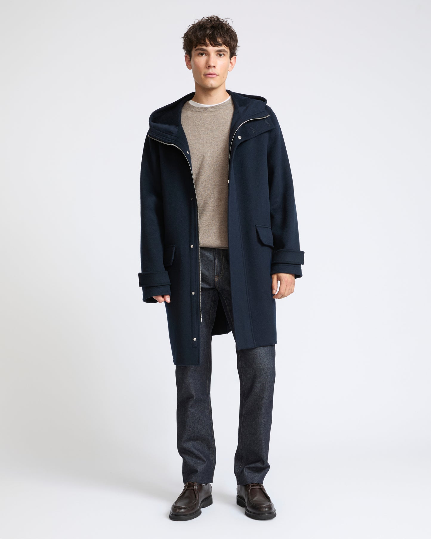 Manteau à capuche en cachemire double face- Yves Salomon - Nouvelle collection Automne Hiver