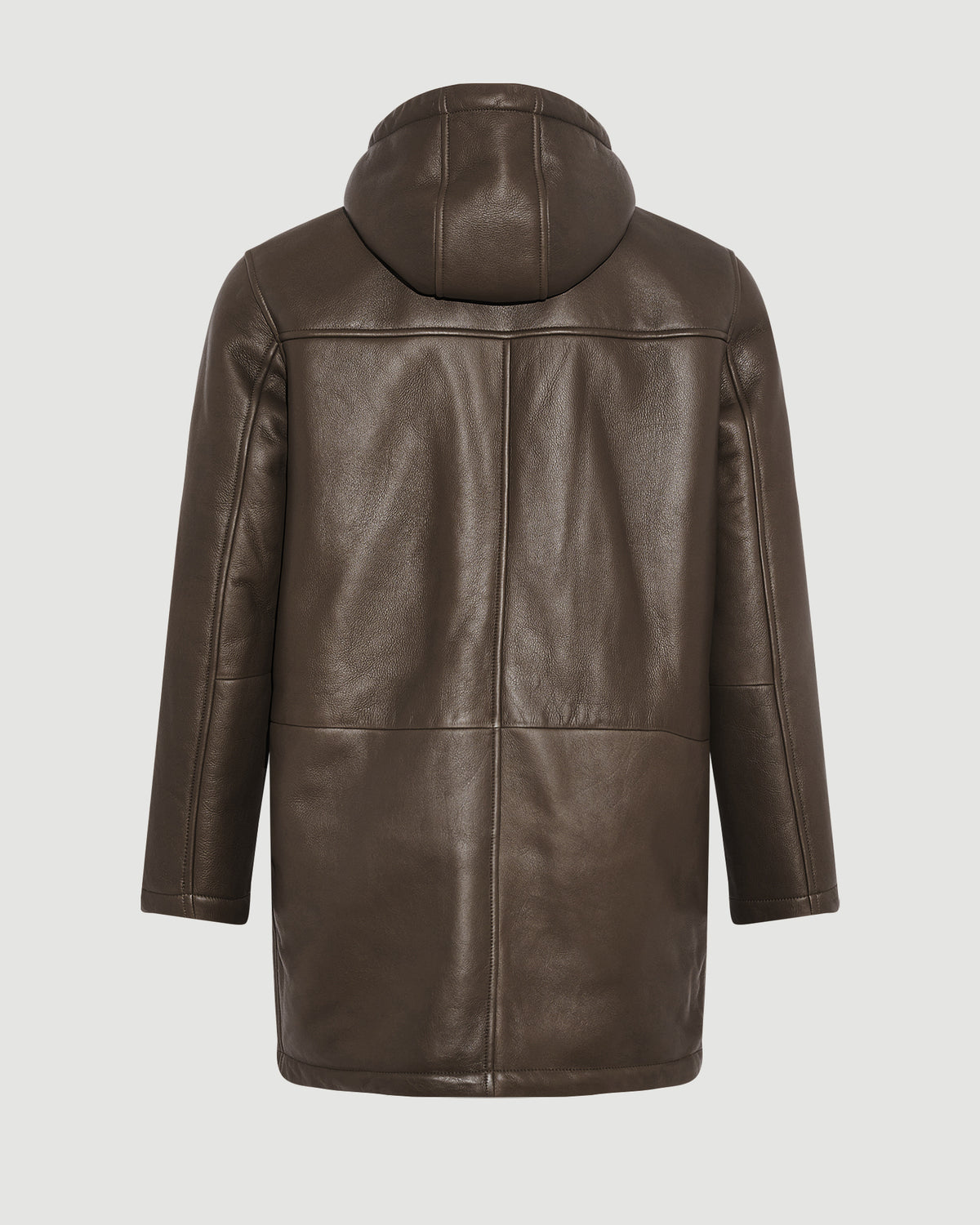 Manteau à capuche en peau lainée d'agneau soyeux à laine raide - Yves Salomon - Nouvelle collection Automne Hiver