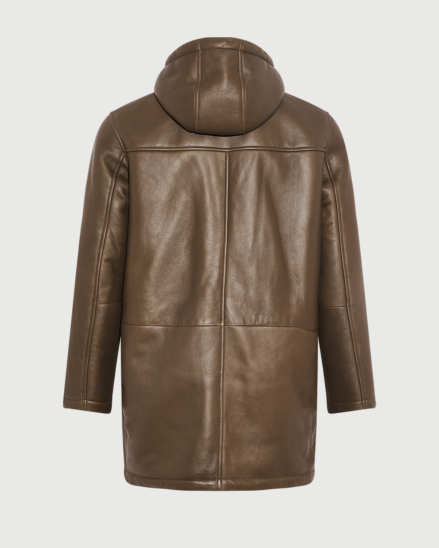Manteau à capuche en peau lainée d'agneau soyeux à laine raide- Yves Salomon - Nouvelle collection Automne Hiver