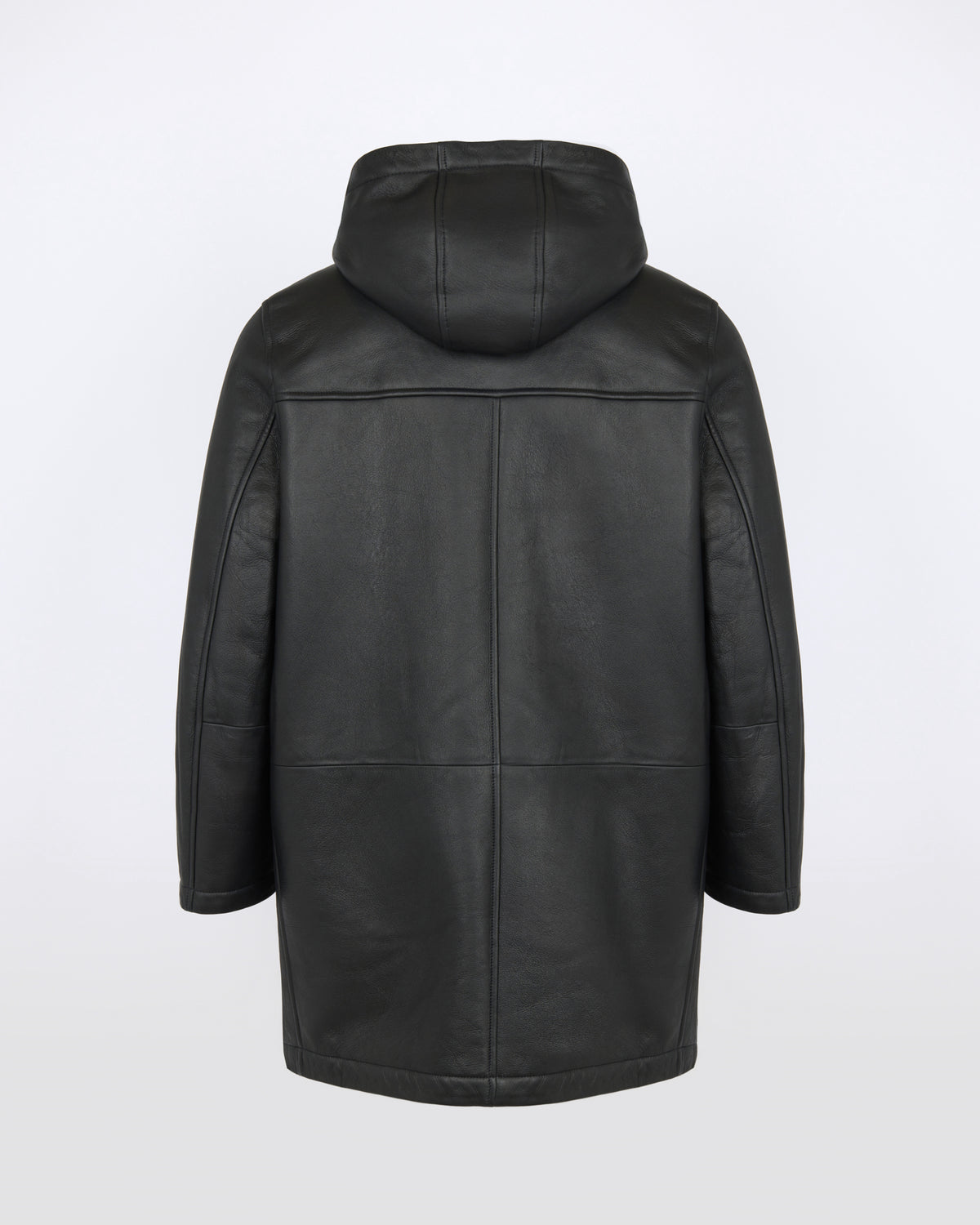 Manteau à capuche en peau lainée d'agneau soyeux à laine raide - Yves Salomon - Nouvelle collection Automne Hiver