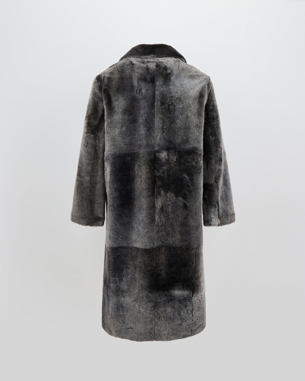 Manteau en peau lainée d'agneau Lacon - Yves Salomon - Nouvelle collection Automne Hiver