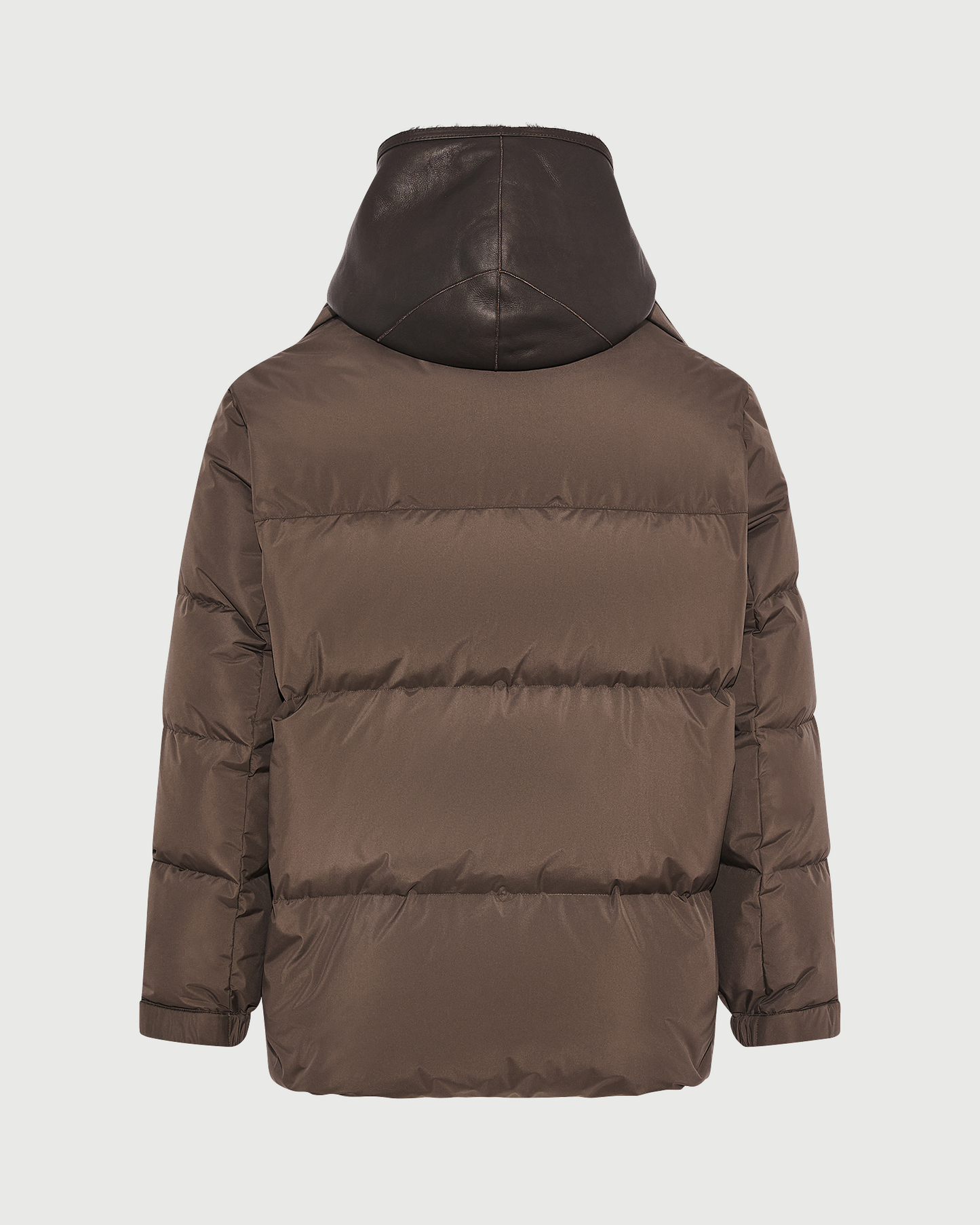 Doudoune en tissu technique avec plastron en peau lainée d'agneau- Yves Salomon - Nouvelle collection Automne Hiver