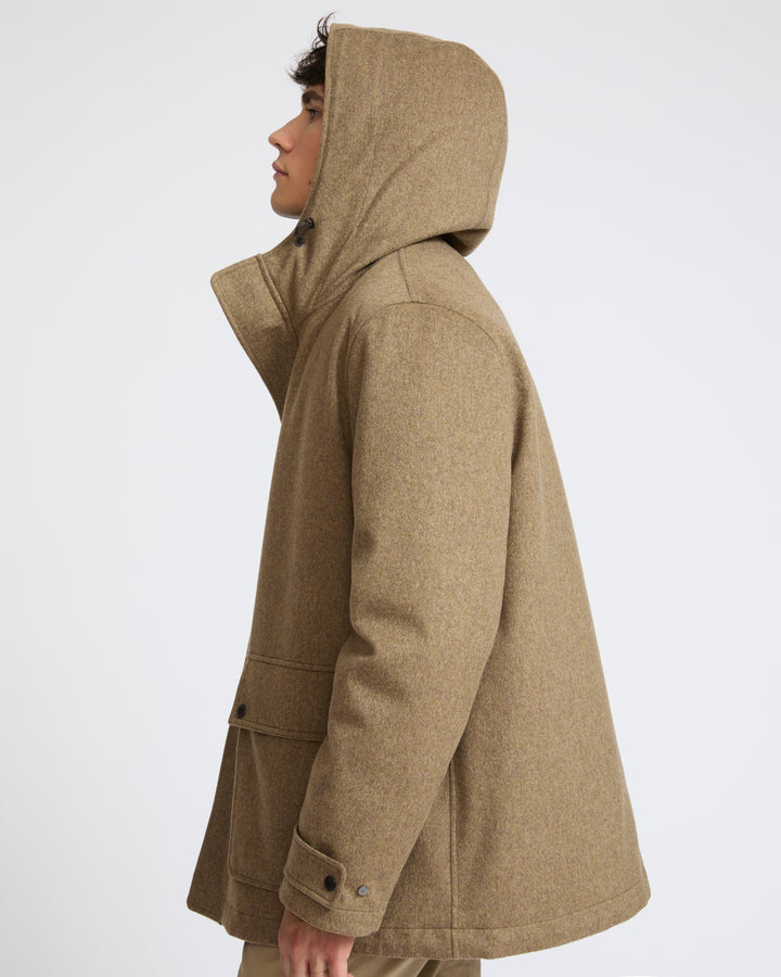 Parka courte en tissu Loro Piana imperméable avec fourrure de vison- Yves Salomon - Nouvelle collection Automne Hiver