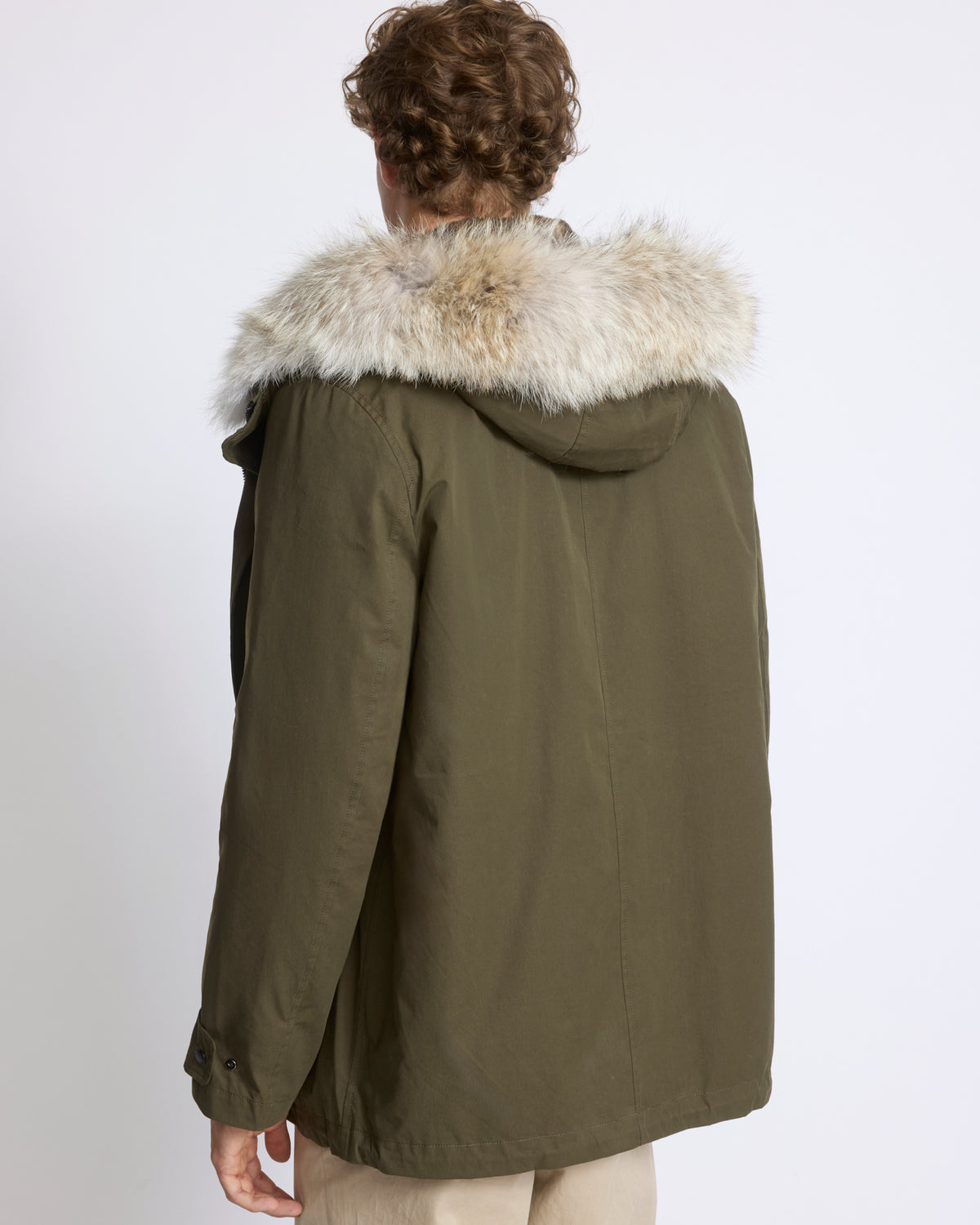 Parka en coton mélangé doublée en fourrure de coyote et de lapin - Yves Salomon - Nouvelle collection Automne Hiver