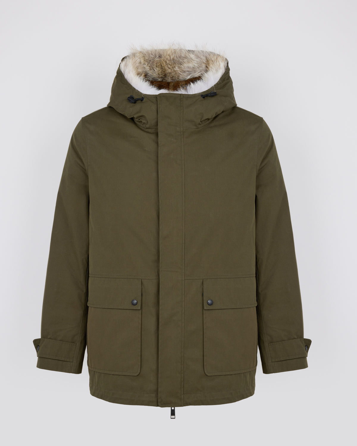 Parka en coton mélangé doublée en fourrure de coyote et de lapin - Yves Salomon - Nouvelle collection Automne Hiver