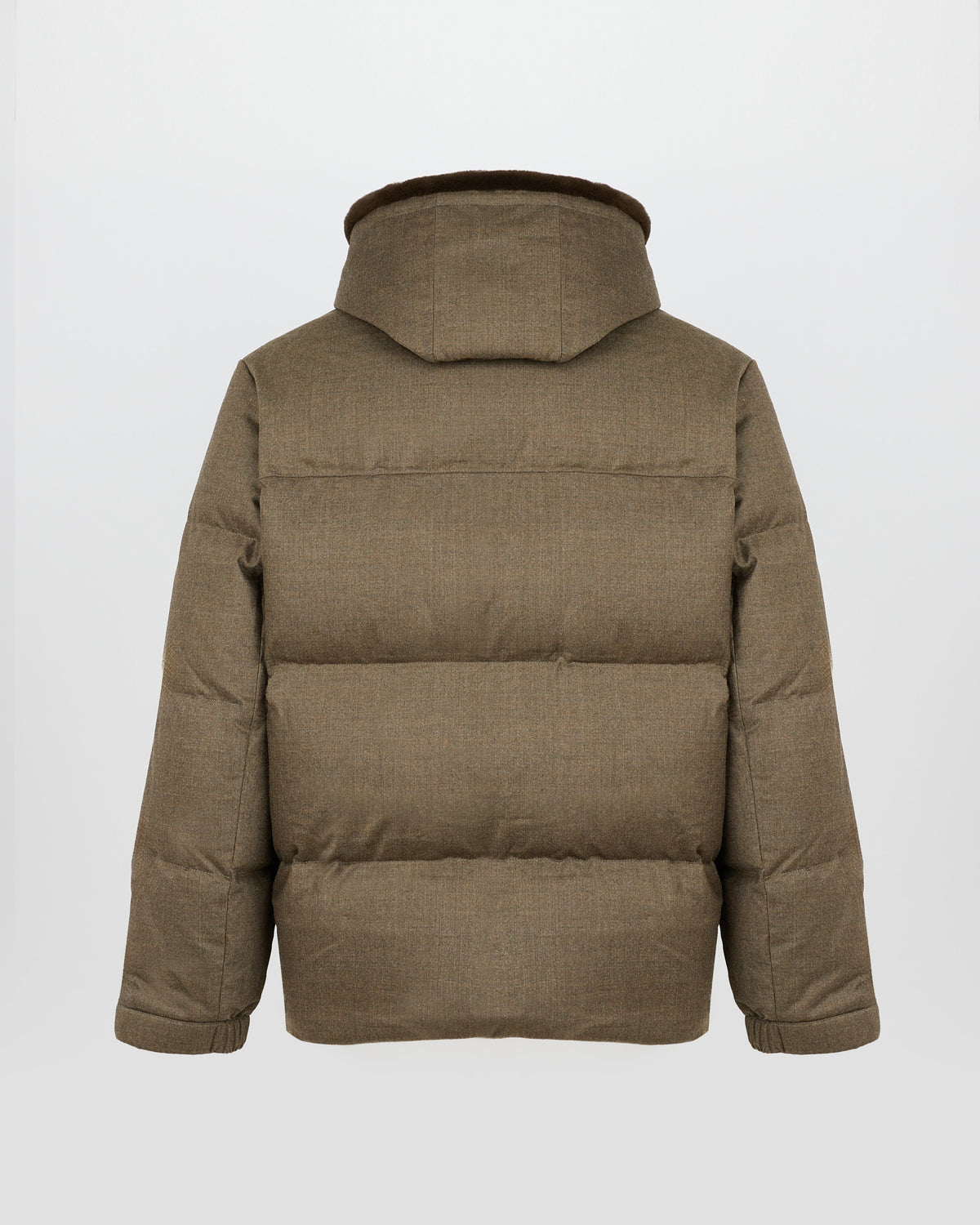 Doudoune en tissu technique Loro Piana imperméable avec plastron en fourrure de vison éjarré - Yves Salomon - Nouvelle collection Automne Hiver