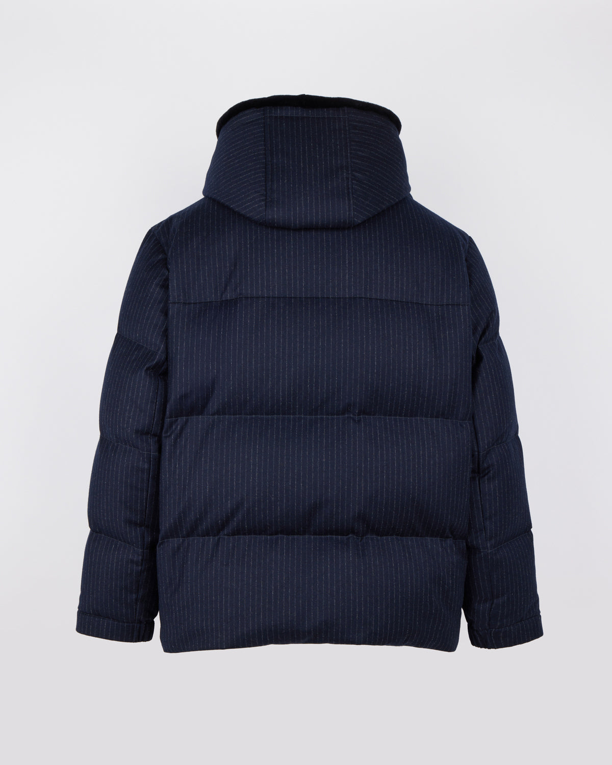 Doudoune courte en tissu jacquard Loro Piana imperméable avec plastron en fourrure de vison éjarré - Yves Salomon - Nouvelle collection Automne Hiver