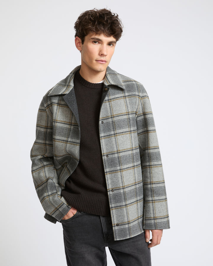 Veste réversible en lainage double face- Yves Salomon - Nouvelle collection Automne Hiver