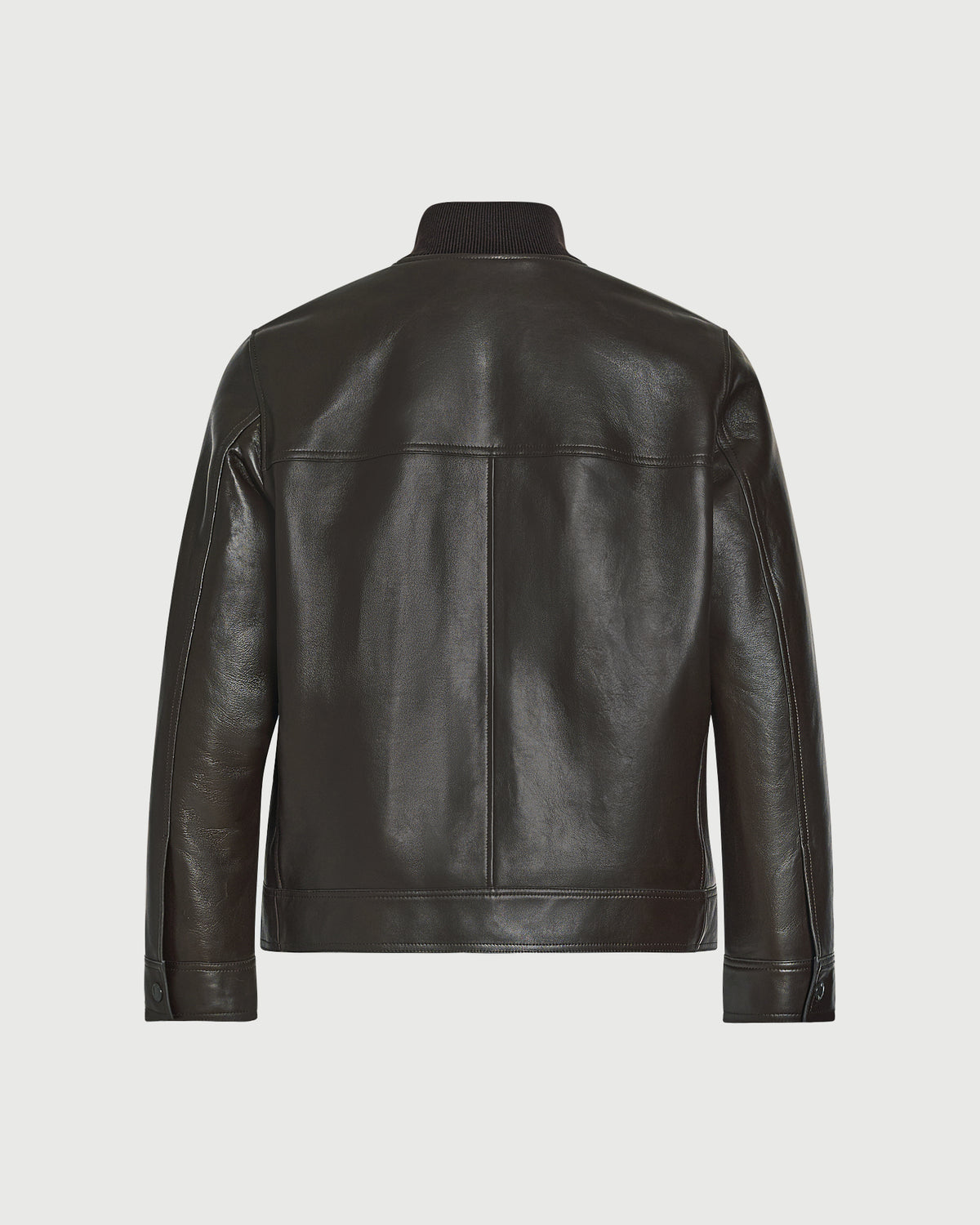 Veste en cuir d'agneau col maille - Yves Salomon - Nouvelle collection Automne Hiver