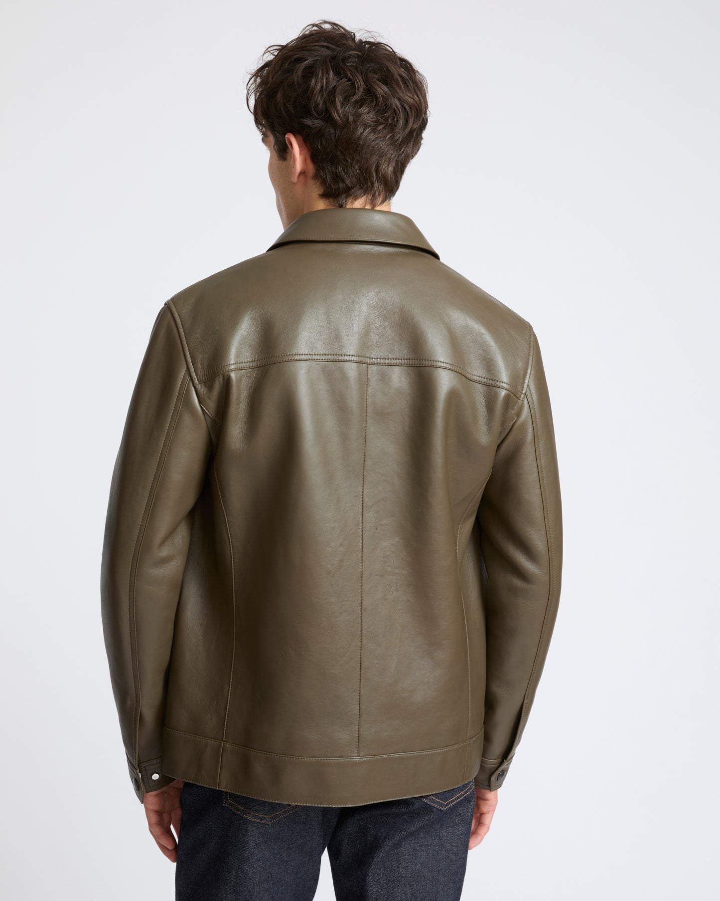 Veste ajustée en cuir d'agneau- Yves Salomon - Nouvelle collection Automne Hiver