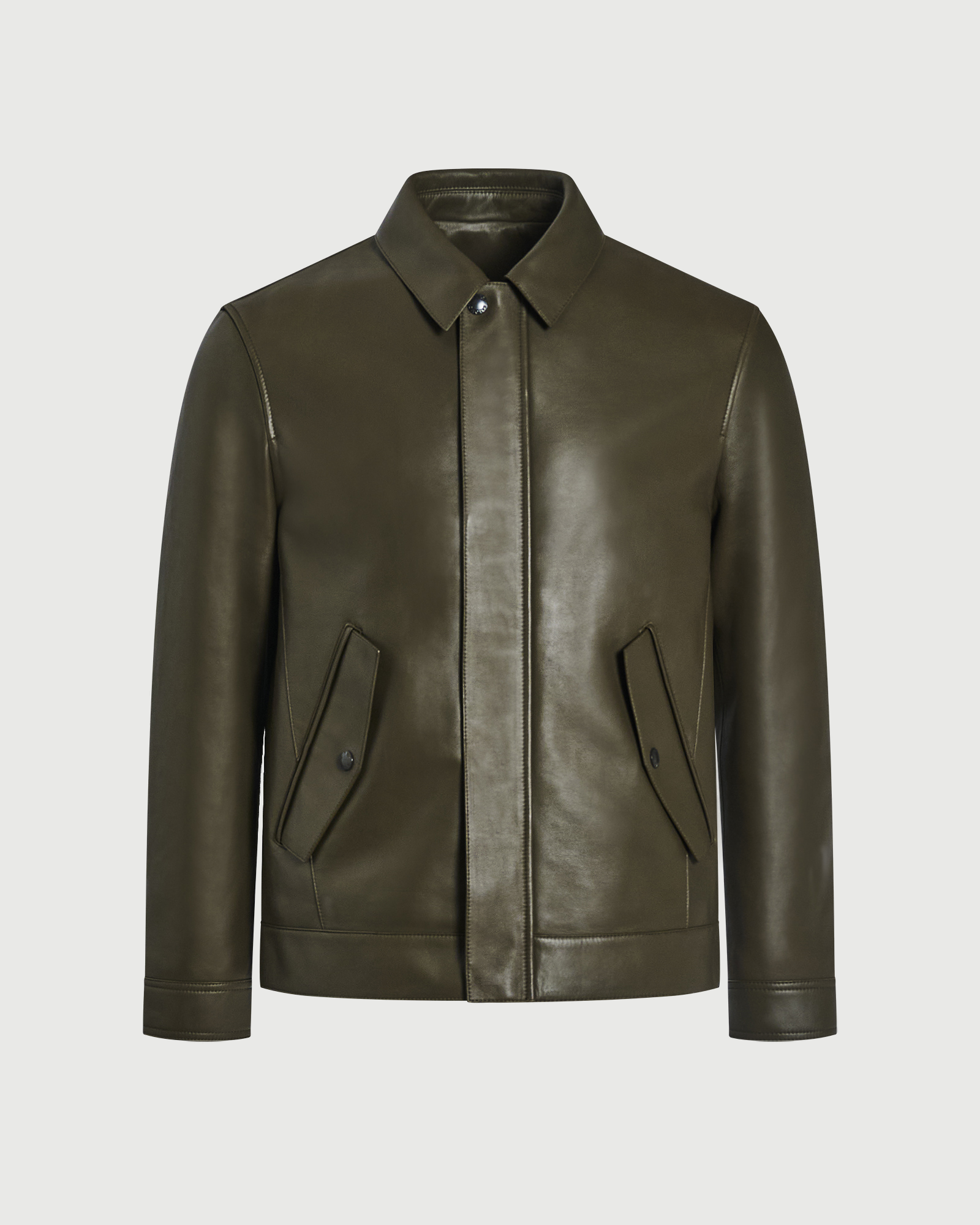 Veste ajustée en cuir d'agneau- Yves Salomon - Nouvelle collection Automne Hiver