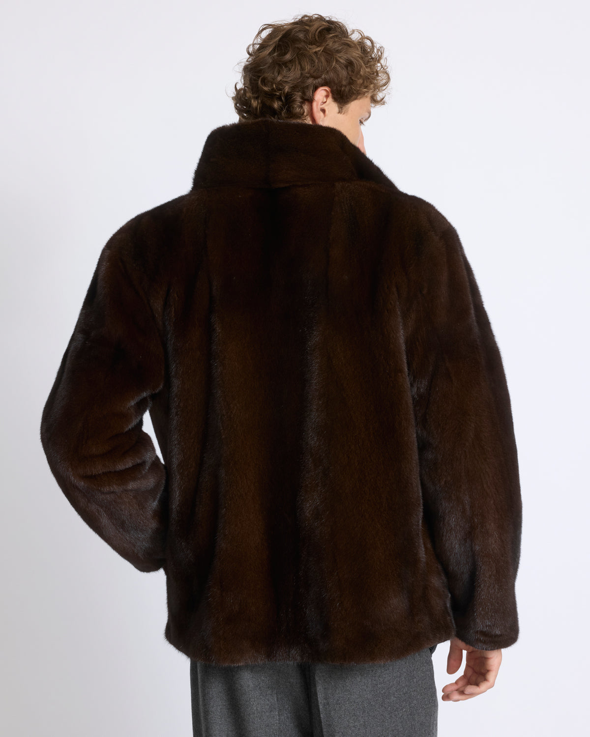 Veste en fourrure de vison long poil réversible tissu technique - Yves Salomon - Nouvelle collection Automne Hiver
