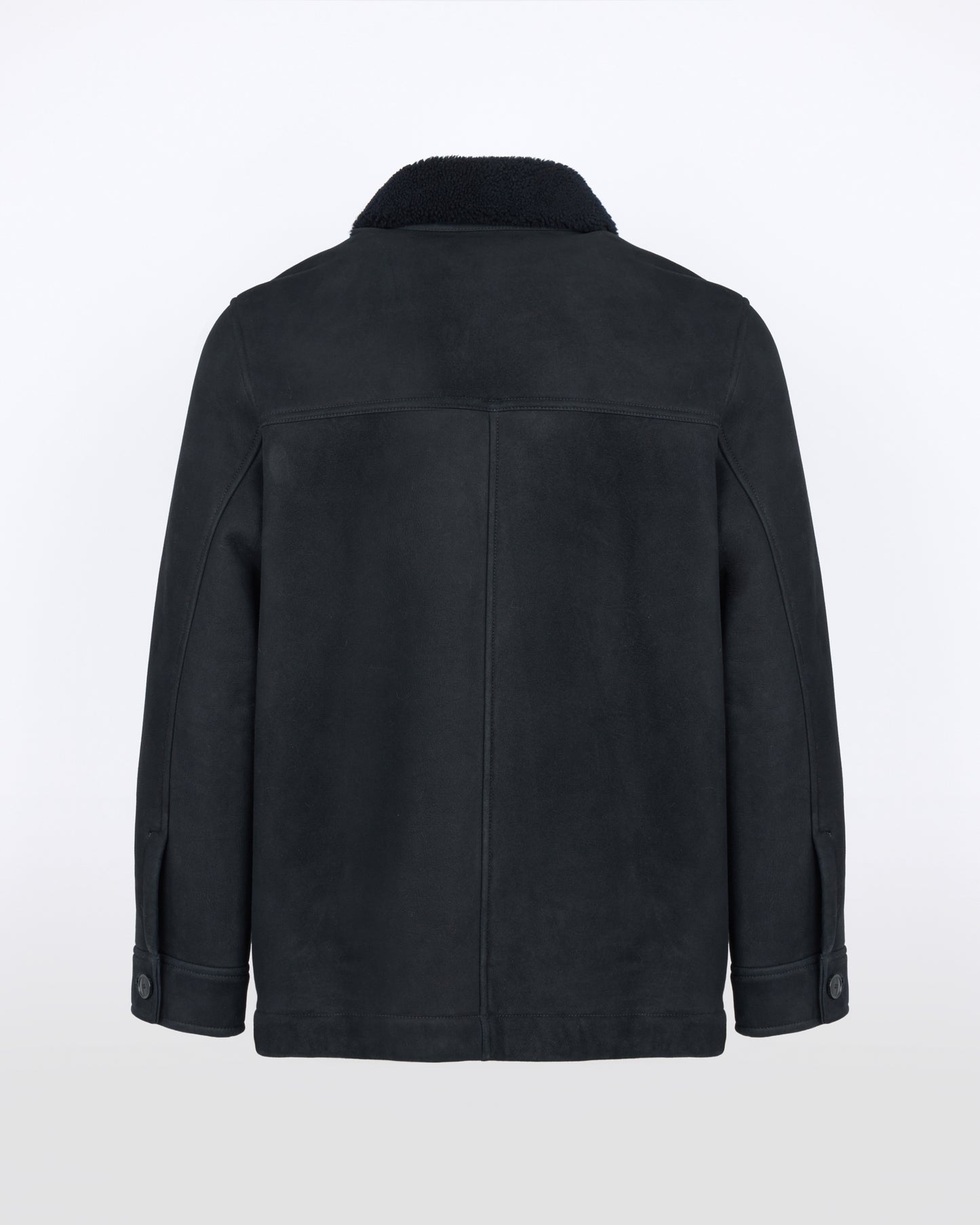 Veste en peau lainée d'agneau suède laine bouclée - Yves Salomon - Nouvelle collection Automne Hiver