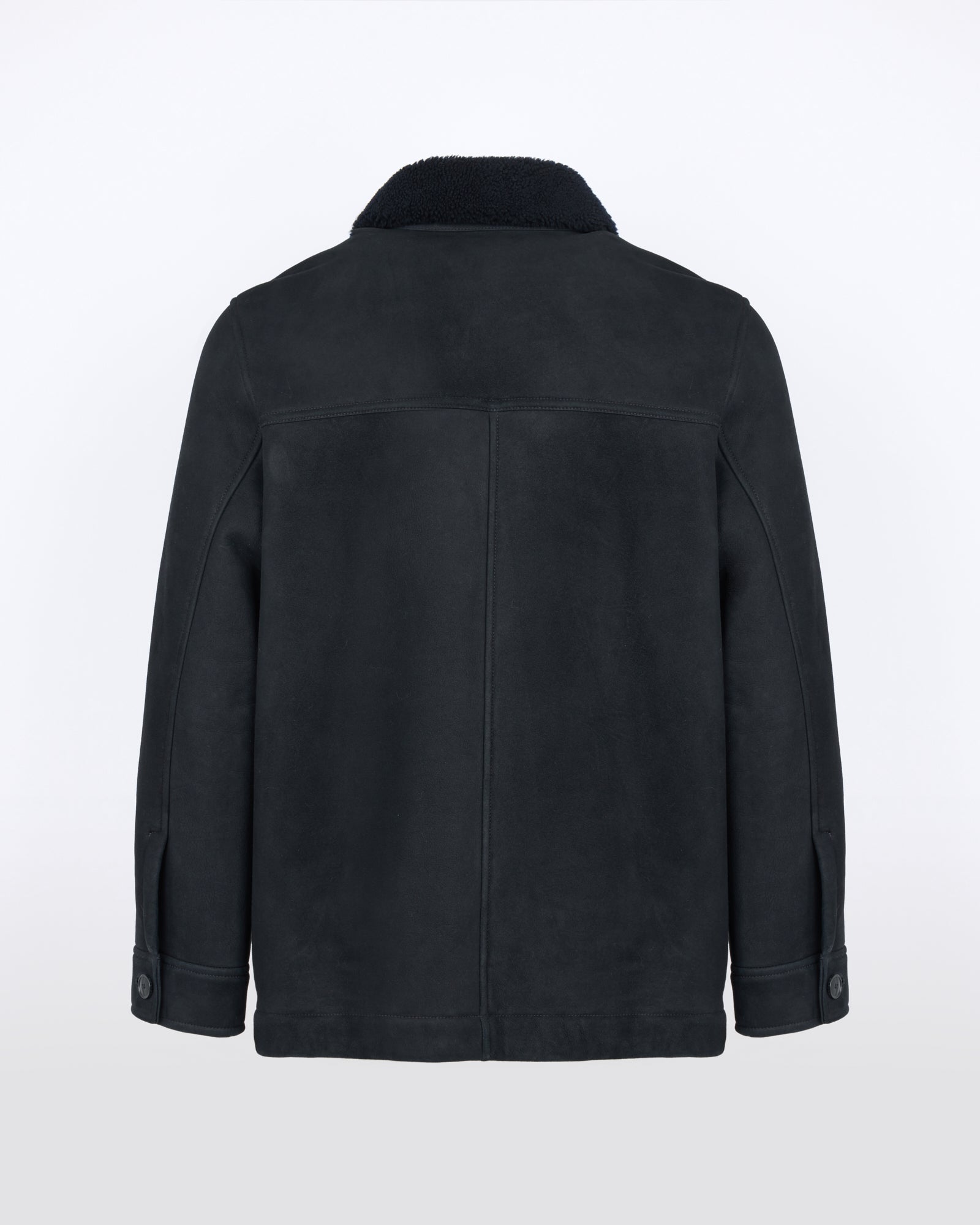 Veste en peau lainée d'agneau suède laine bouclée - Yves Salomon - Nouvelle collection Automne Hiver