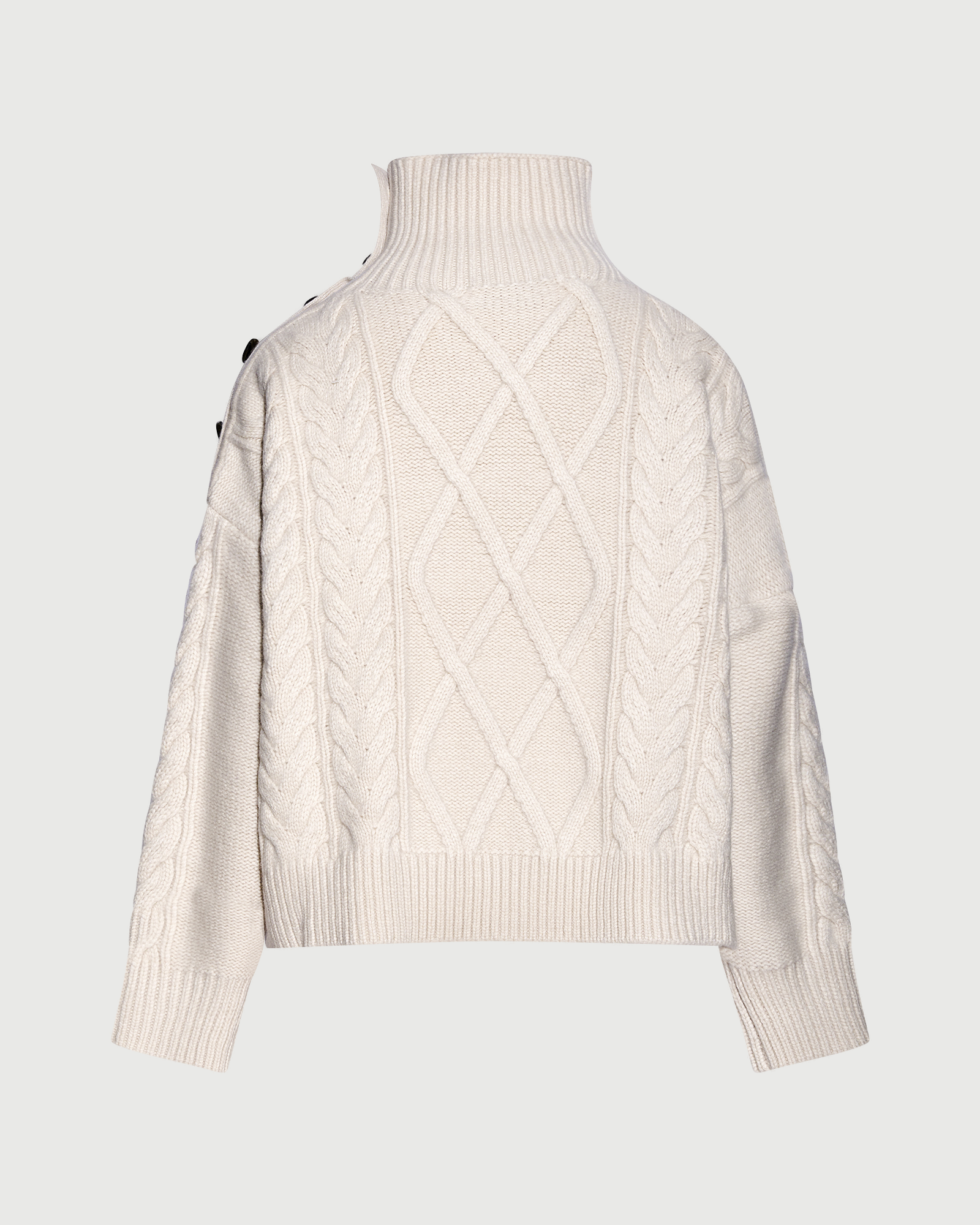 Pull en maille torsadée laine-cachemire- Yves Salomon - Nouvelle collection Automne Hiver