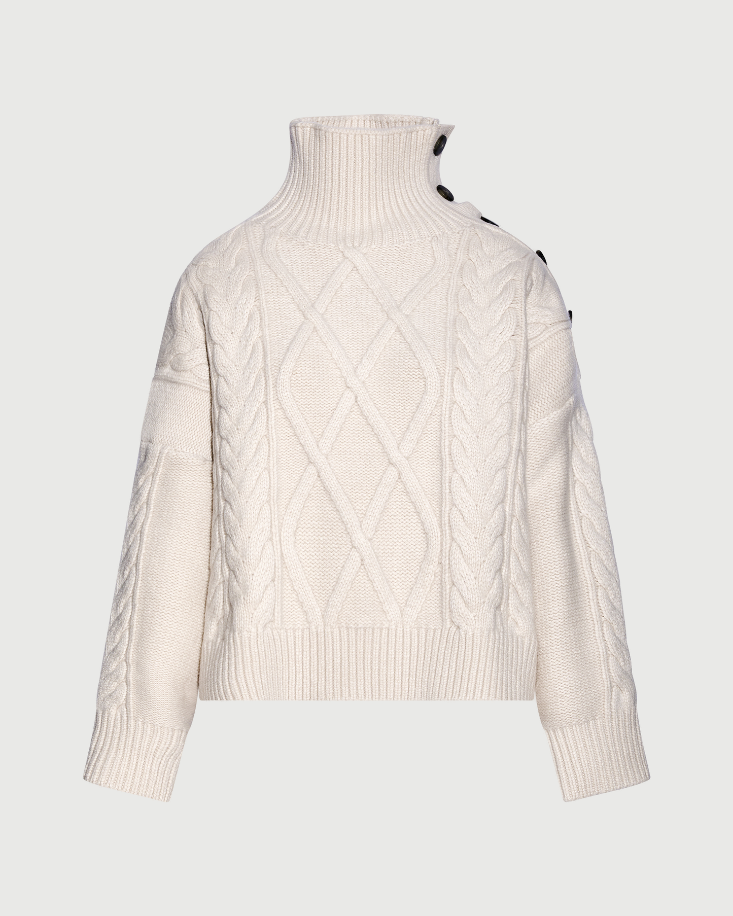 Pull en maille torsadée laine-cachemire- Yves Salomon - Nouvelle collection Automne Hiver