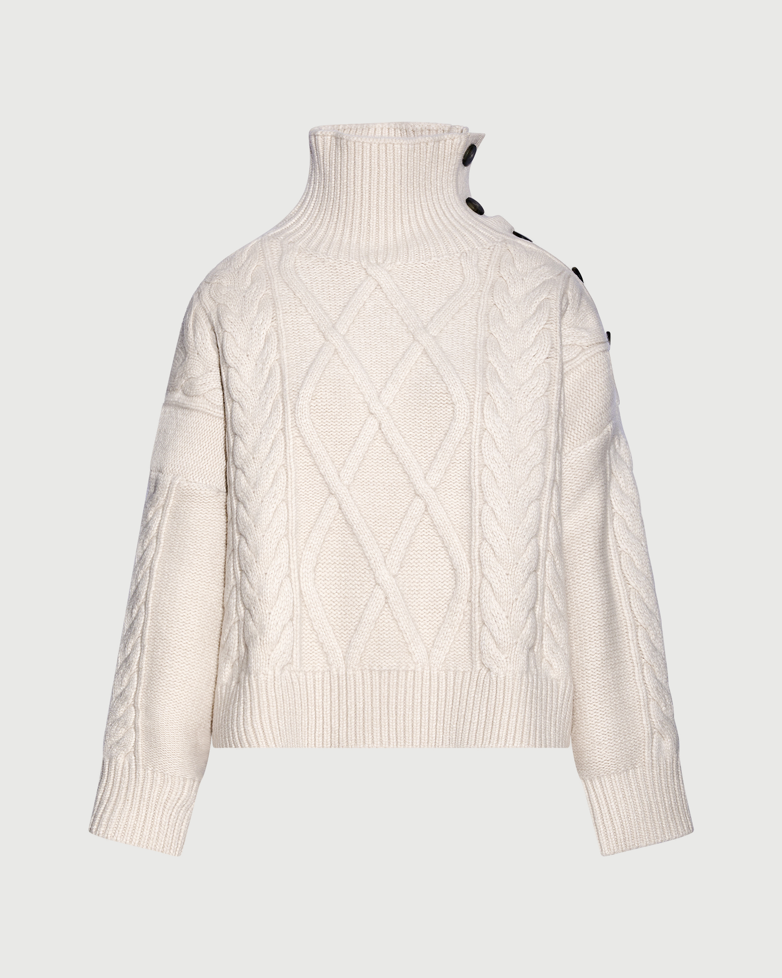 Pull en maille torsadée laine-cachemire- Yves Salomon - Nouvelle collection Automne Hiver