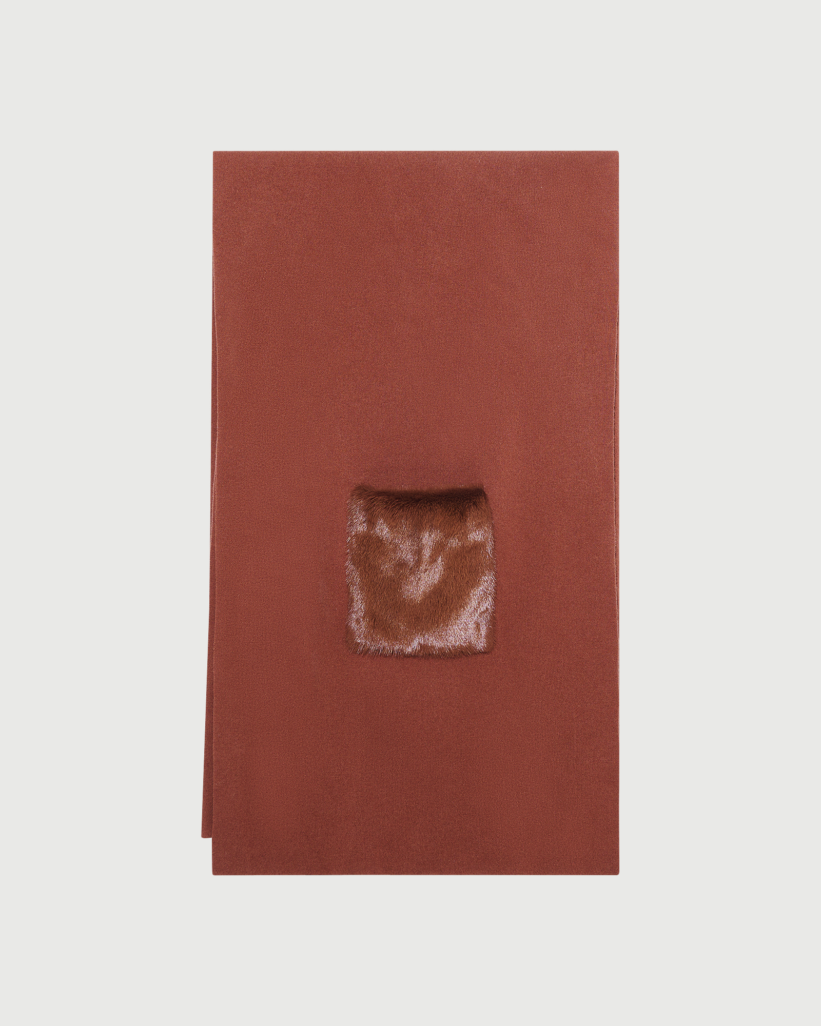Poncho en maille Mérinos et fourrure de vison- Yves Salomon - Nouvelle collection Automne Hiver