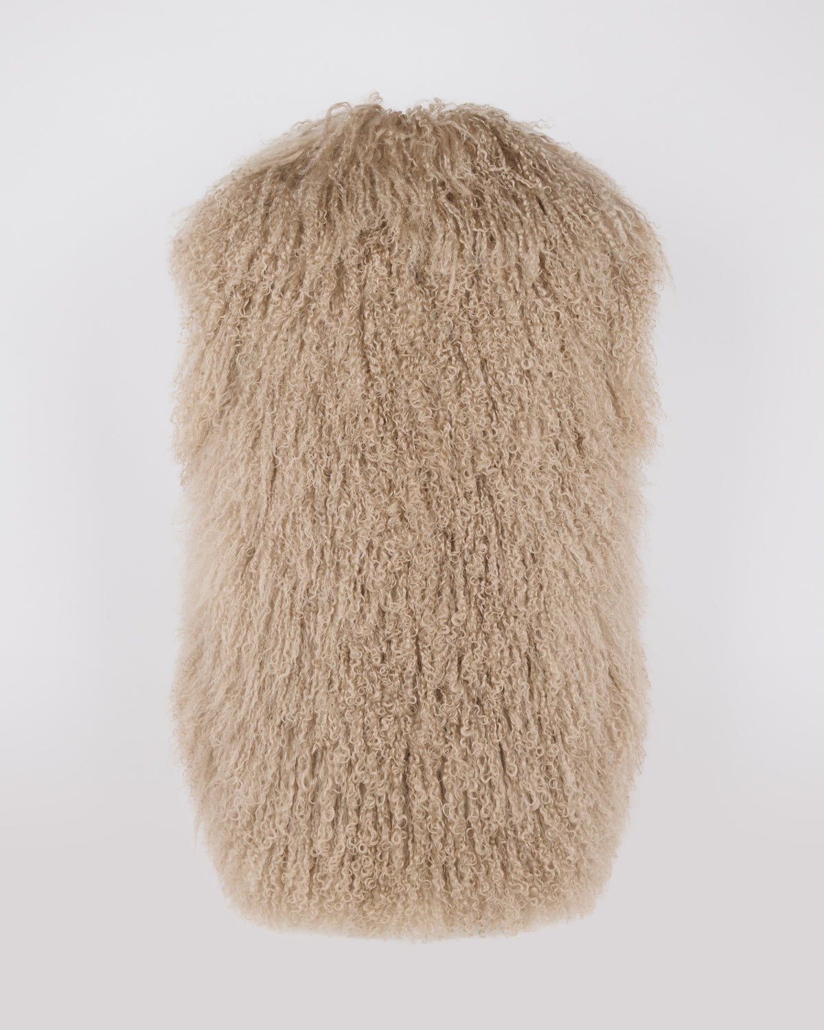 Gilet en maille Mérinos et agneau long poil frisé - Yves Salomon - Nouvelle collection Automne Hiver