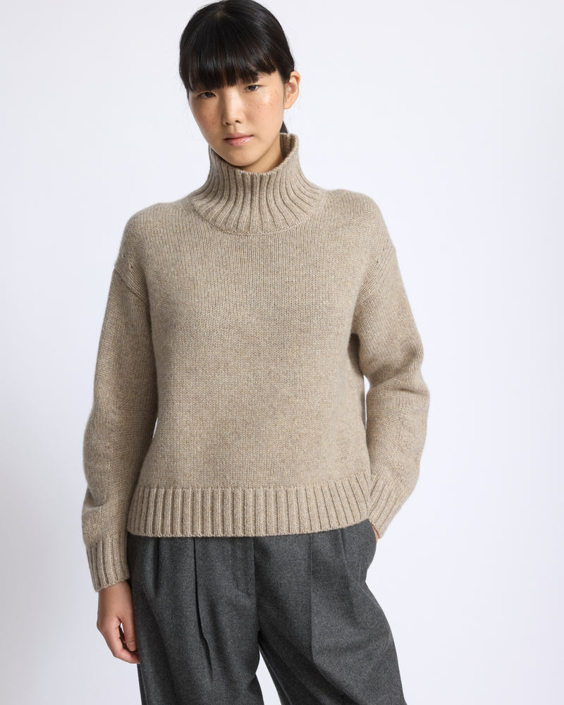 Pull col cheminée en maille 100% cachemire - Yves Salomon - Nouvelle collection Automne Hiver