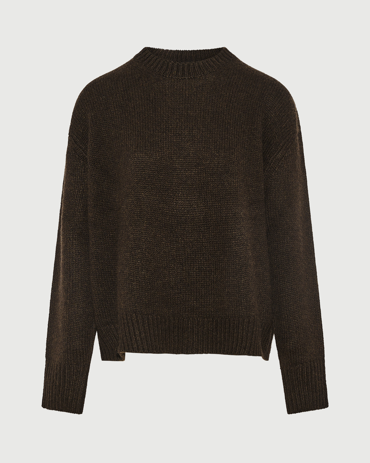 100% cashmere knit crew neck sweater