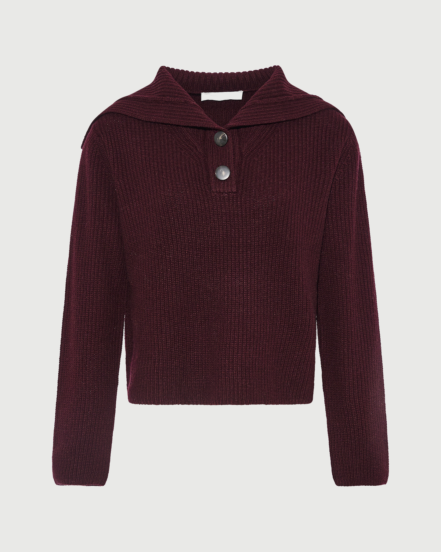 Pull col marin boutonné en maille- Yves Salomon - Nouvelle collection Automne Hiver