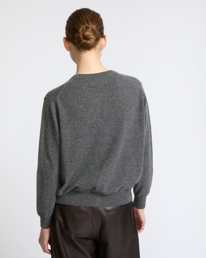 Cardigan fin 100% cachemire col rond en maille- Yves Salomon - Nouvelle collection Automne Hiver