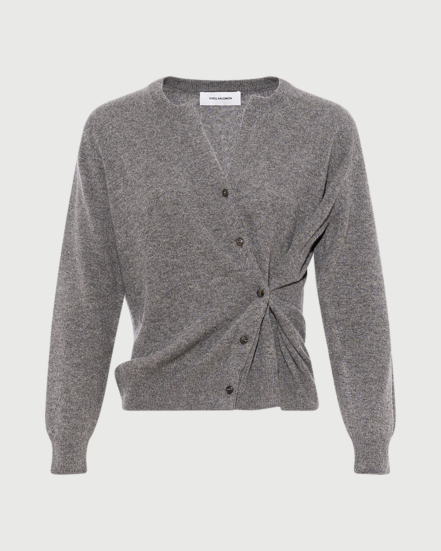 Cardigan fin 100% cachemire col rond en maille- Yves Salomon - Nouvelle collection Automne Hiver