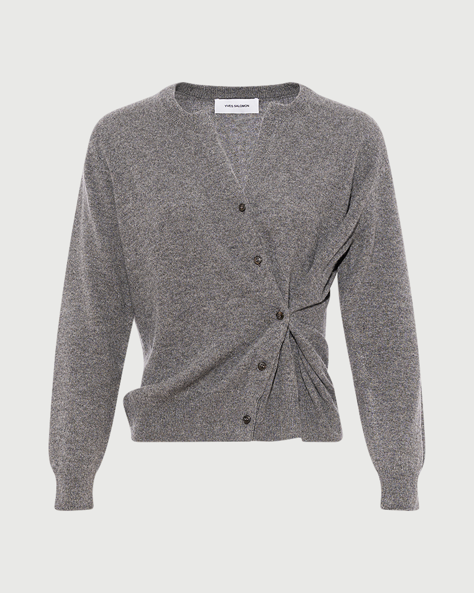 Cardigan fin 100% cachemire col rond en maille- Yves Salomon - Nouvelle collection Automne Hiver