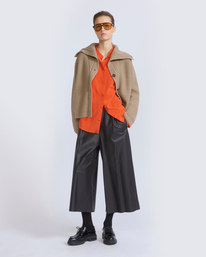 Cardigan col marin en maille
