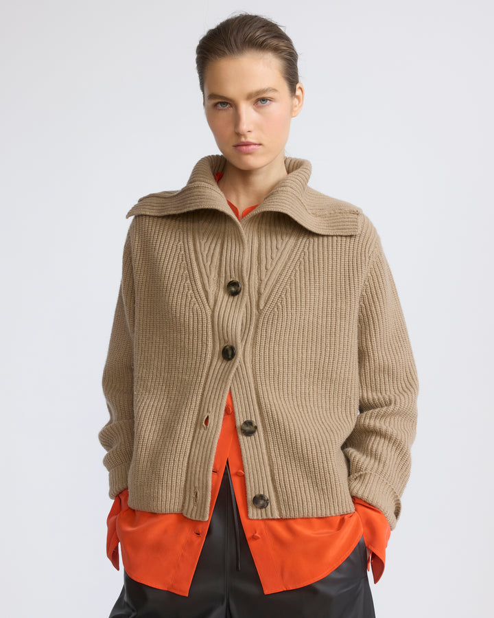 Cardigan col marin en maille