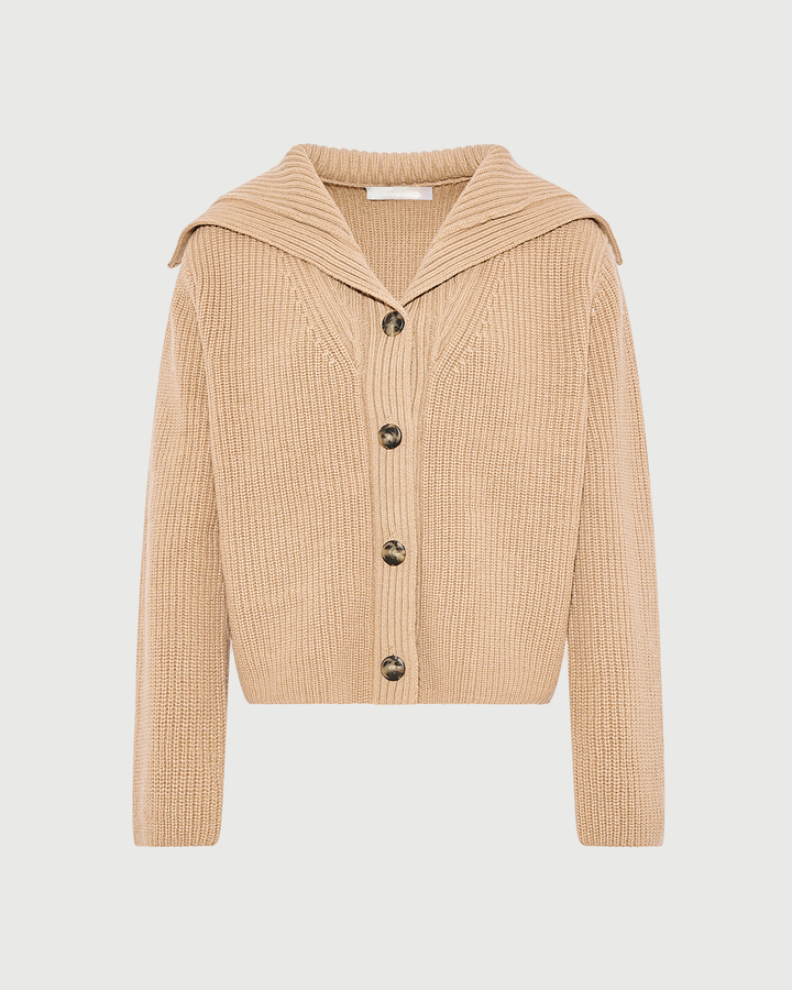 Cardigan col marin en maille