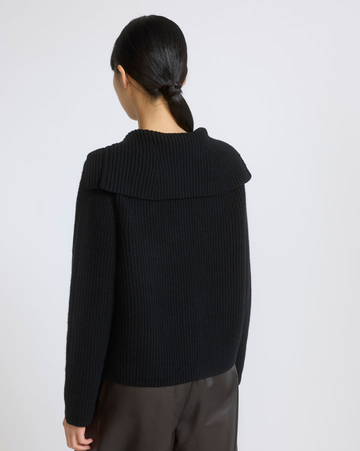 Cardigan col marin en maille
