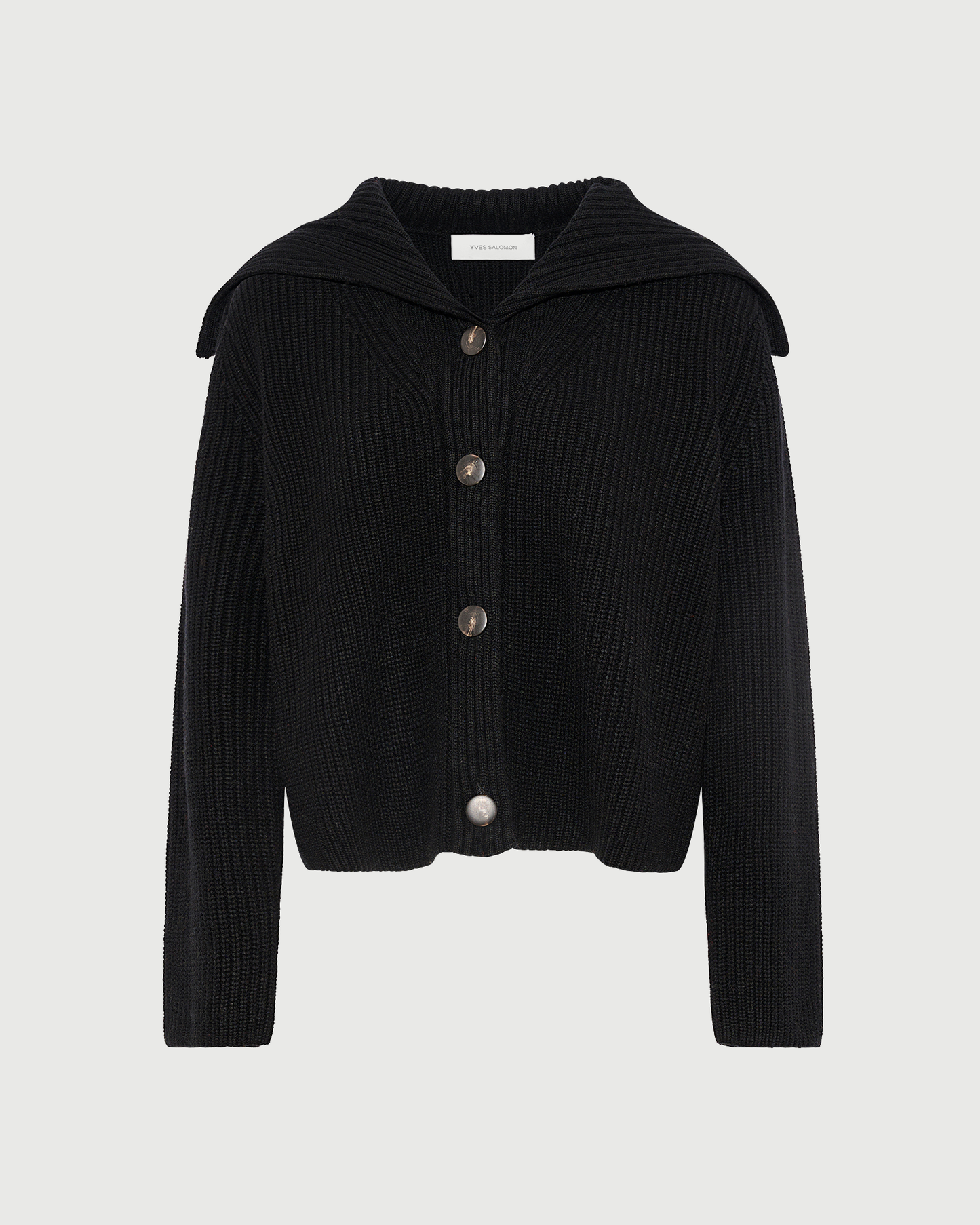 Cardigan col marin en maille- Yves Salomon - Nouvelle collection Automne Hiver