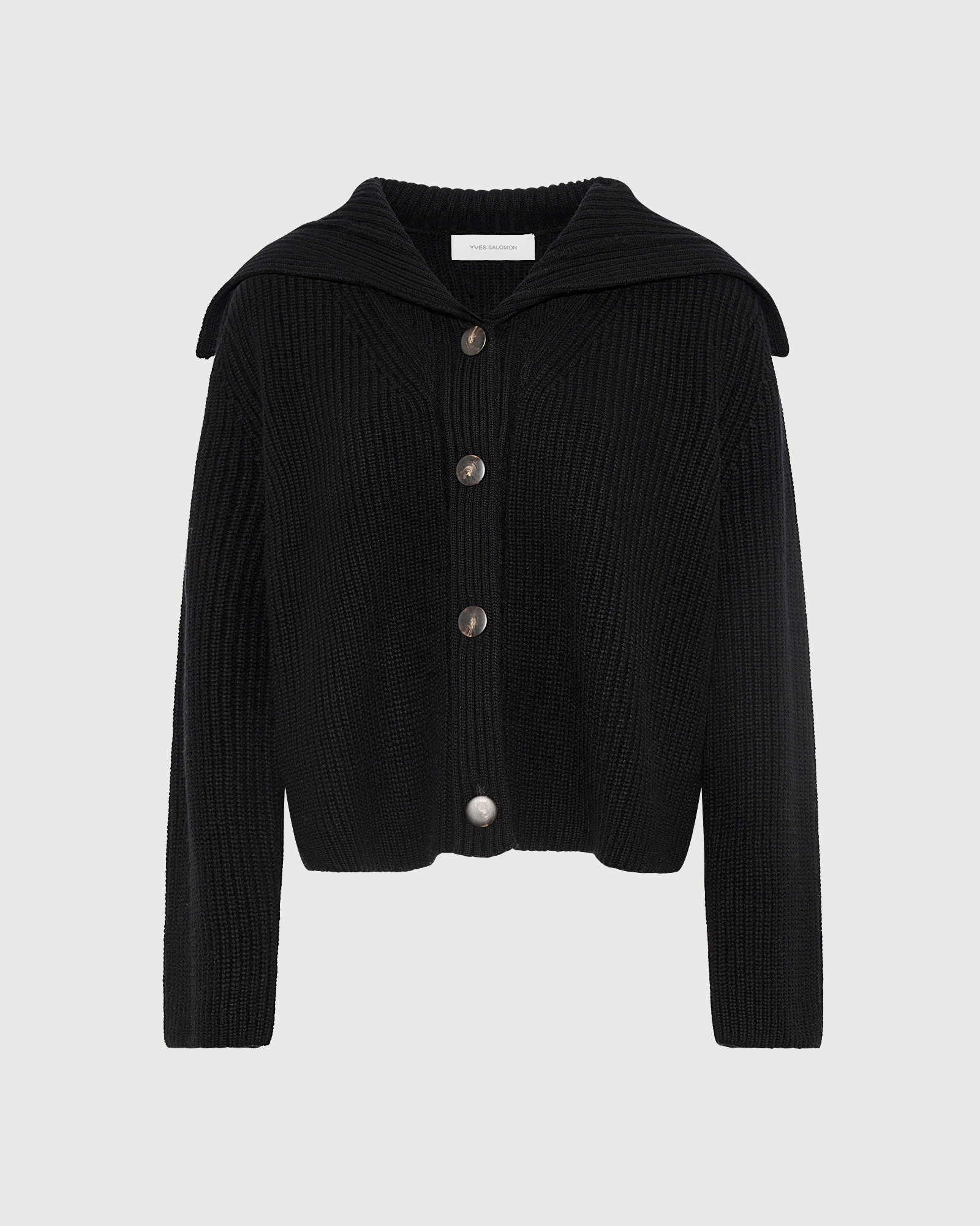 Cardigan col marin en maille- Yves Salomon - Nouvelle collection Automne Hiver
