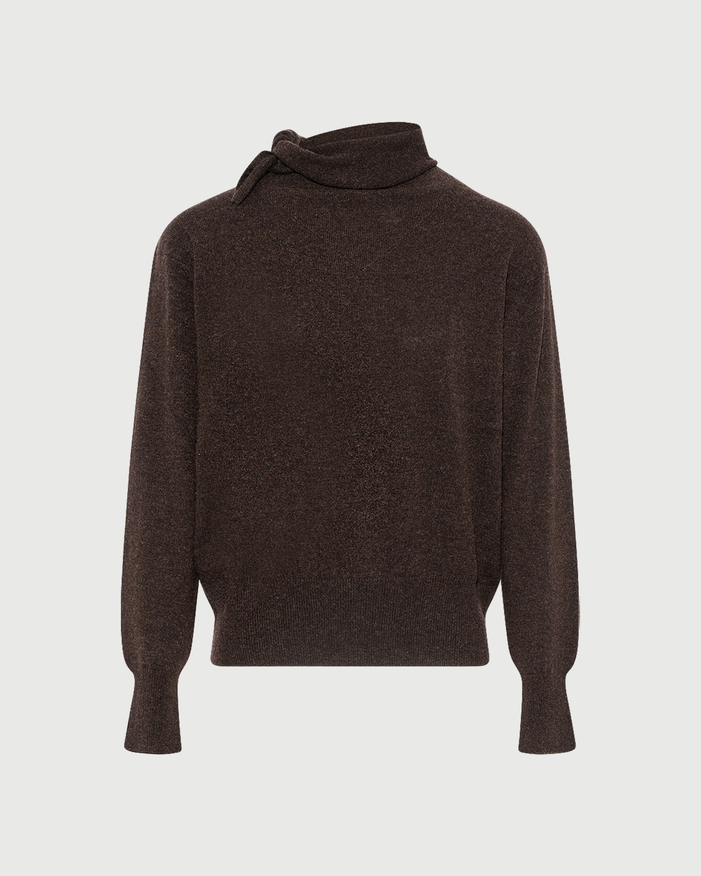 Pull fin col foulard en maille 100% cachemire- Yves Salomon - Nouvelle collection Automne Hiver