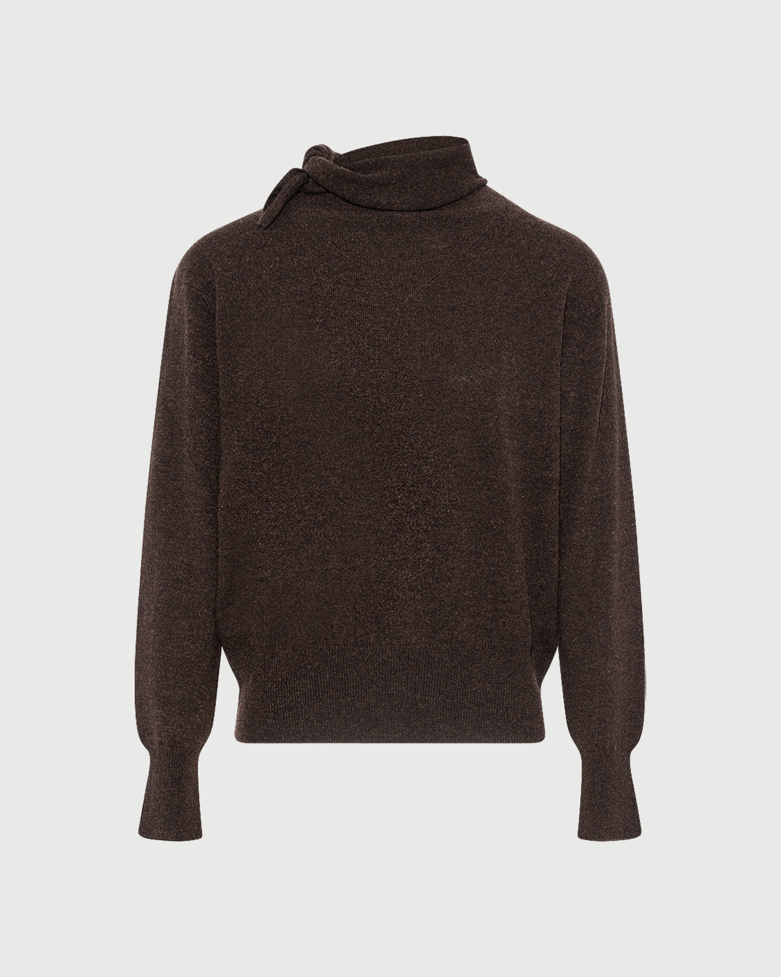 Pull fin col foulard en maille 100% cachemire- Yves Salomon - Nouvelle collection Automne Hiver