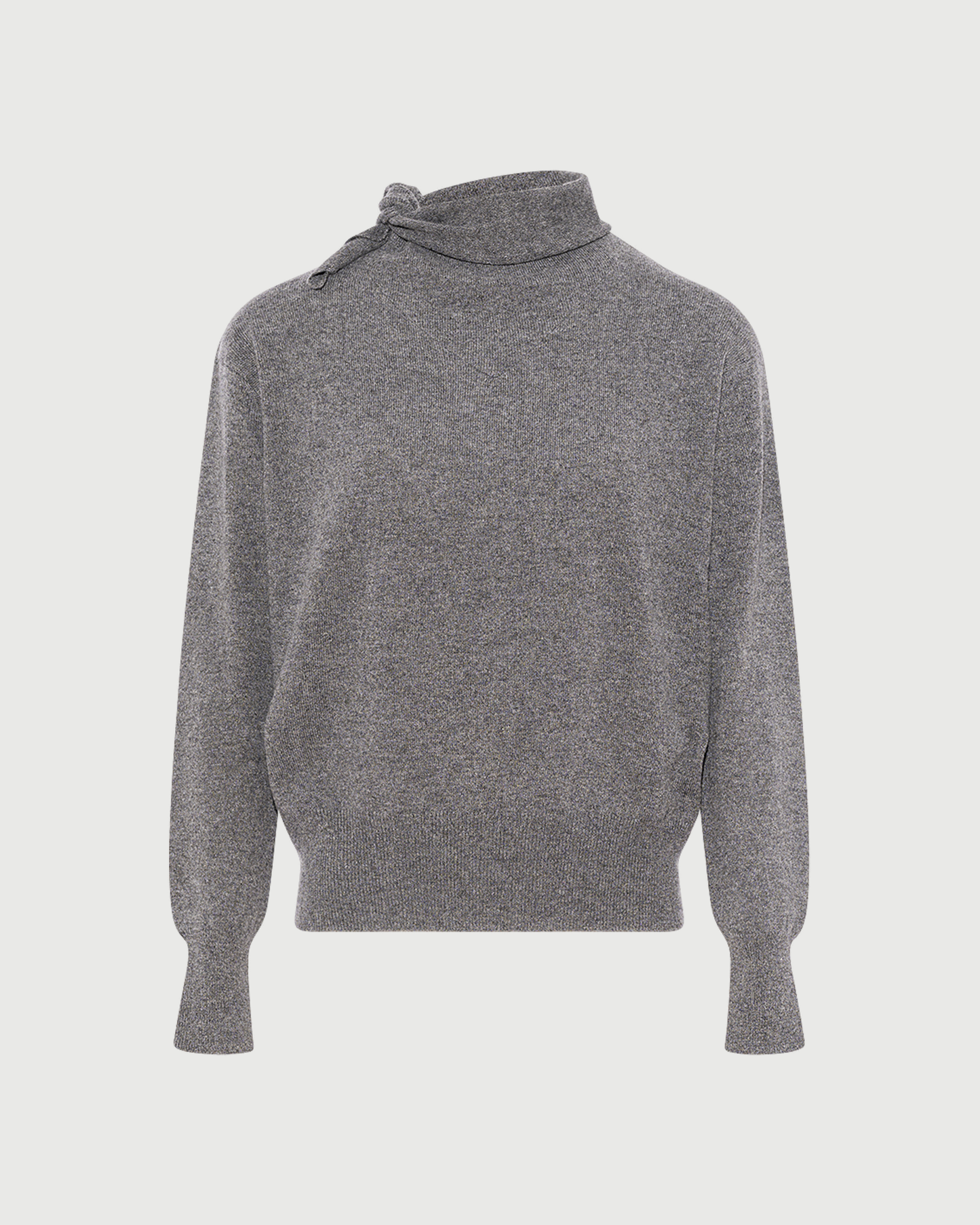 Pull fin col foulard en maille 100% cachemire- Yves Salomon - Nouvelle collection Automne Hiver