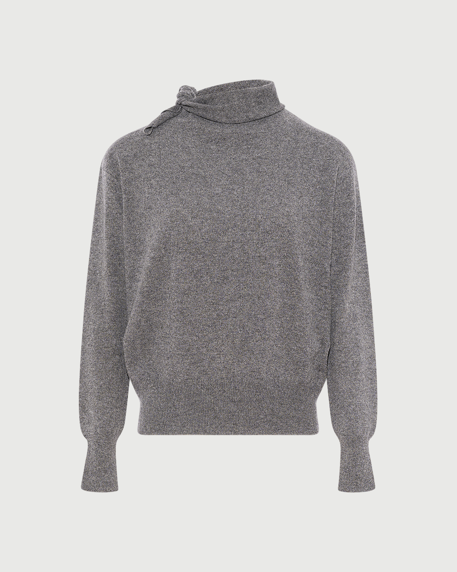 Pull fin col foulard en maille 100% cachemire- Yves Salomon - Nouvelle collection Automne Hiver