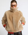 Lambskin shearling sweatshirt