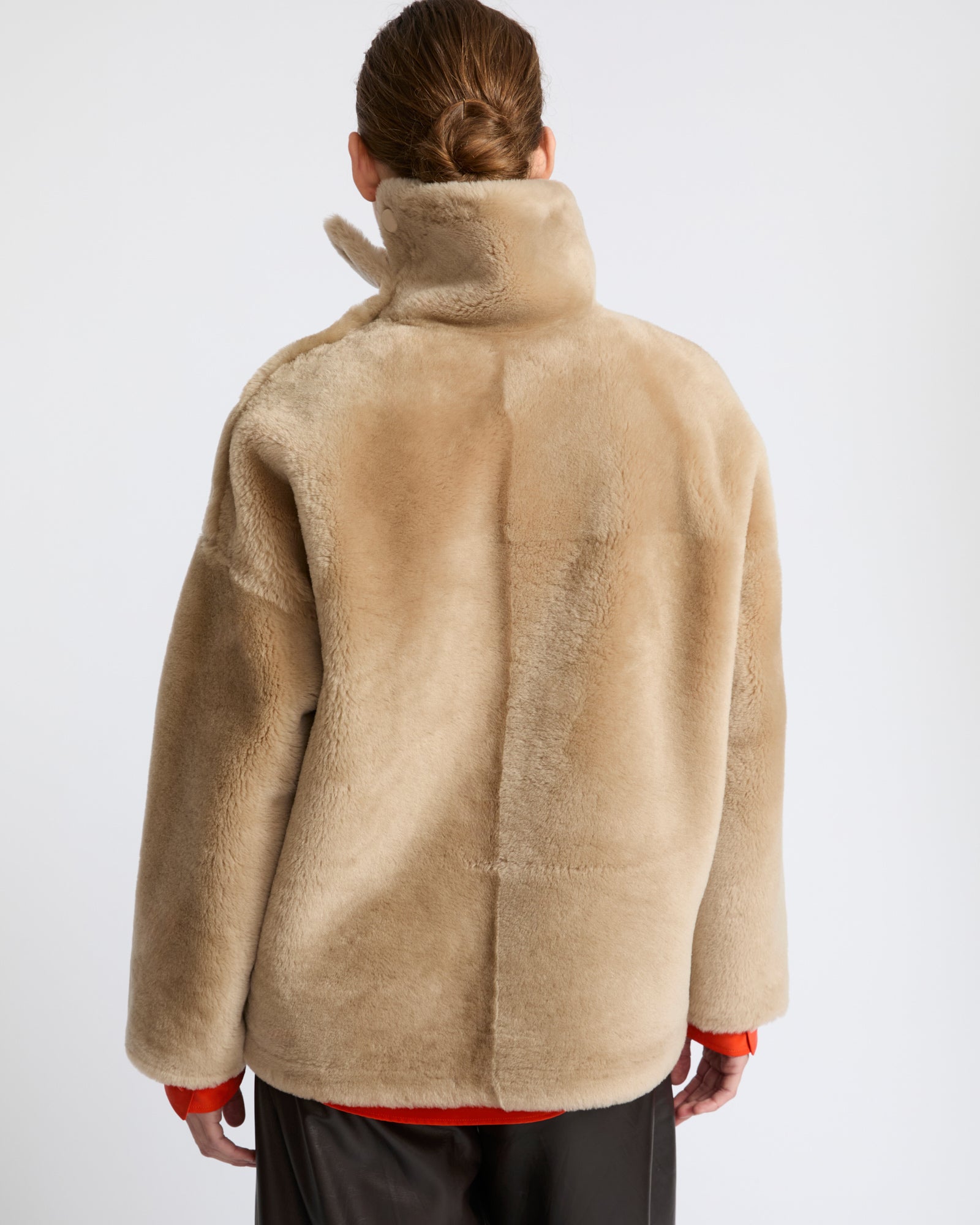 Sweat en peau lainée d'agneau- Yves Salomon - Nouvelle collection Automne Hiver