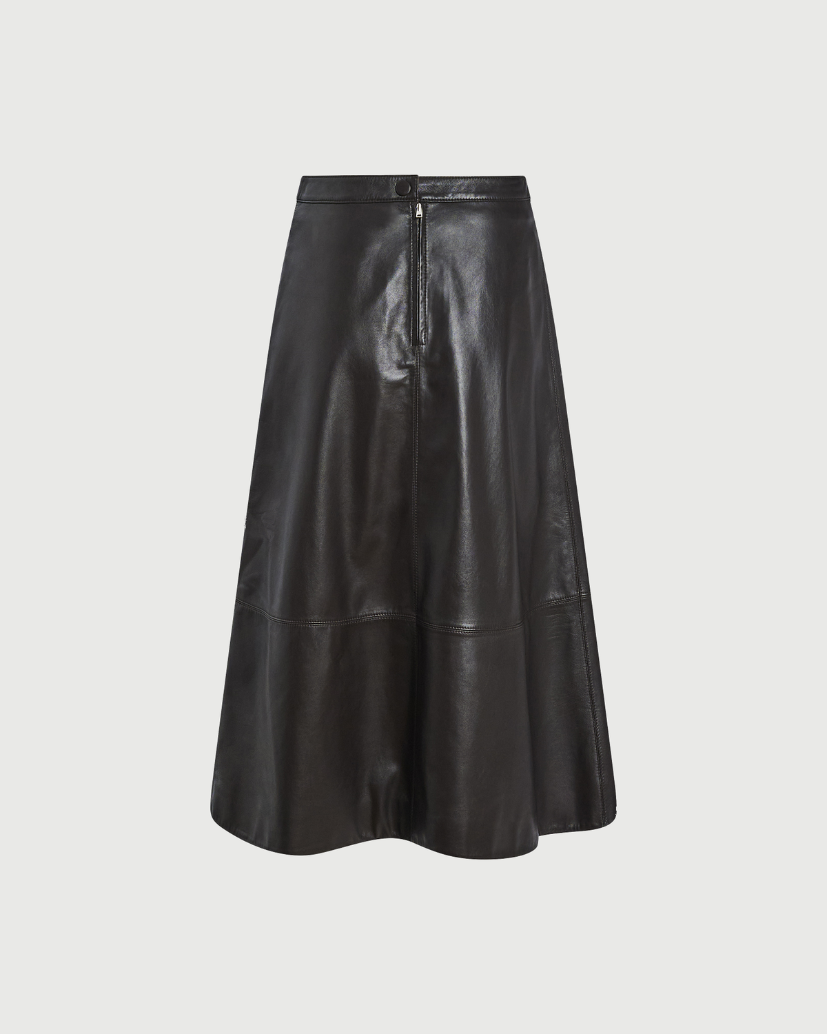 Jupe longue en cuir d'agneau- Yves Salomon - Nouvelle collection Automne Hiver