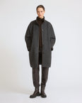 Oversized double-sided wool cashmere coat