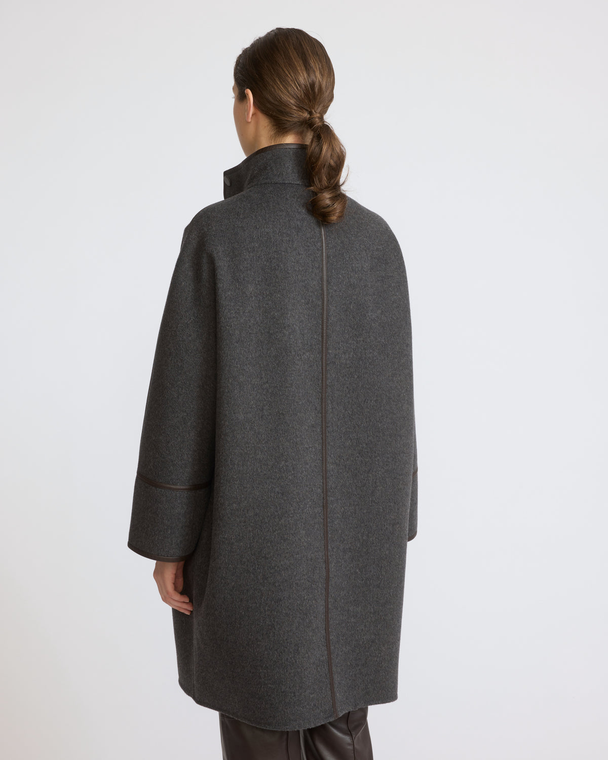 Manteau ample en lainage cachemire double face - Yves Salomon - Nouvelle collection Automne Hiver
